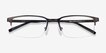 Bezel Dark Charcoal MetalEyeglass Frames from EyeBuyDirect, Closed View