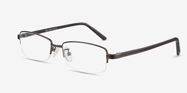 Limit Bronze MetalEyeglass Frames from EyeBuyDirect, Angle View