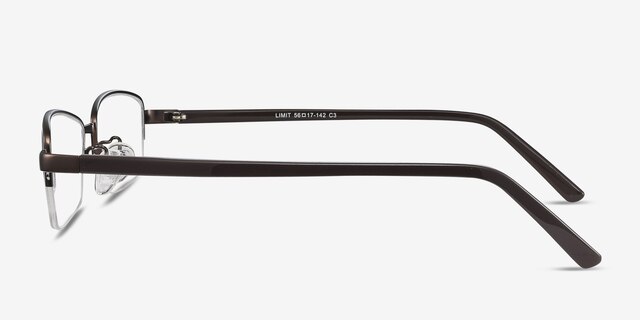 Limit Bronze MetalEyeglass Frames from EyeBuyDirect, Side View