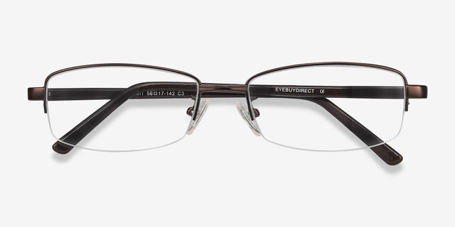 Limit Bronze MetalEyeglass Frames from EyeBuyDirect, Closed View