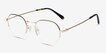 Kalpana Golden MetalEyeglass Frames from EyeBuyDirect, Angle View