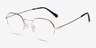 Kalpana Golden MetalEyeglass Frames from EyeBuyDirect, Angle View