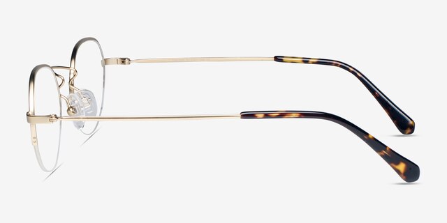 Kalpana Golden MetalEyeglass Frames from EyeBuyDirect, Side View