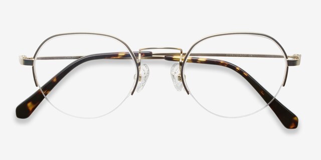 Kalpana Golden MetalEyeglass Frames from EyeBuyDirect, Closed View