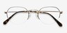 Kalpana Golden MetalEyeglass Frames from EyeBuyDirect, Closed View