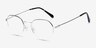 Kalpana Silver MetalEyeglass Frames from EyeBuyDirect, Angle View