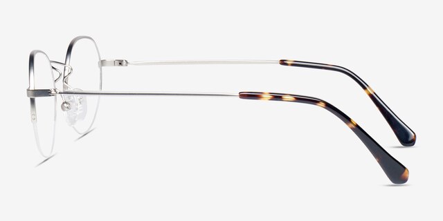 Kalpana Silver MetalEyeglass Frames from EyeBuyDirect, Side View