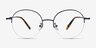 Albee Blue MetalEyeglass Frames from EyeBuyDirect, Front View