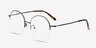 Albee Blue MetalEyeglass Frames from EyeBuyDirect, Angle View