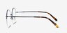Albee Blue MetalEyeglass Frames from EyeBuyDirect, Side View