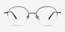 Albee Gunmetal MétalMontures de lunettes de vue d'EyeBuyDirect, Vue de Face