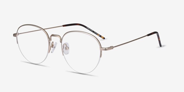 Noblesse Golden MetalEyeglass Frames from EyeBuyDirect, Angle View