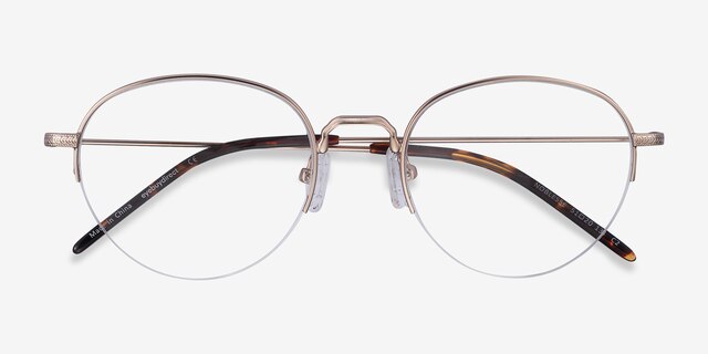 Noblesse Golden MetalEyeglass Frames from EyeBuyDirect, Closed View