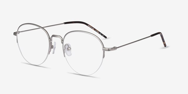 Noblesse Silver MetalEyeglass Frames from EyeBuyDirect, Angle View