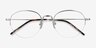 Noblesse Silver MetalEyeglass Frames from EyeBuyDirect, Closed View