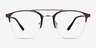 Society Purple MetalEyeglass Frames from EyeBuyDirect, Front View