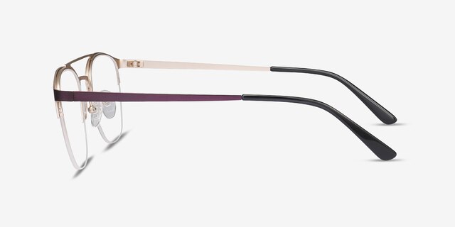 Society Purple MetalEyeglass Frames from EyeBuyDirect, Side View