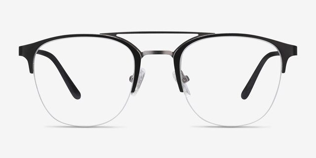 Society Black MetalEyeglass Frames from EyeBuyDirect, Front View