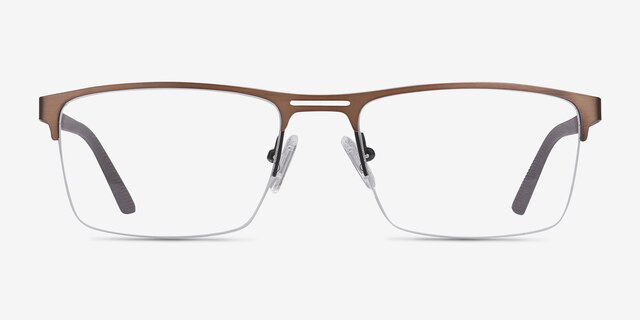 Cavalier Brown MetalEyeglass Frames from EyeBuyDirect, Front View