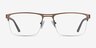 Cavalier Brown MetalEyeglass Frames from EyeBuyDirect, Front View