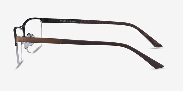 Cavalier Brown MetalEyeglass Frames from EyeBuyDirect, Side View