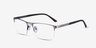 Cavalier Gunmetal MetalEyeglass Frames from EyeBuyDirect, Angle View
