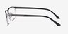 Cavalier Gunmetal MetalEyeglass Frames from EyeBuyDirect, Side View