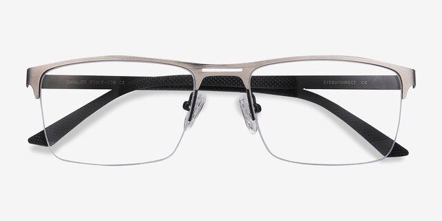 Cavalier Gunmetal MetalEyeglass Frames from EyeBuyDirect, Closed View