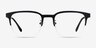 Fathom Blue Black MetalEyeglass Frames from EyeBuyDirect, Front View