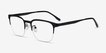 Fathom Blue Black MetalEyeglass Frames from EyeBuyDirect, Angle View