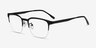 Fathom Blue Black MetalEyeglass Frames from EyeBuyDirect, Angle View