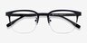 Fathom Blue Black MetalEyeglass Frames from EyeBuyDirect, Closed View