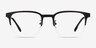 Fathom Gunmetal Black MetalEyeglass Frames from EyeBuyDirect, Front View