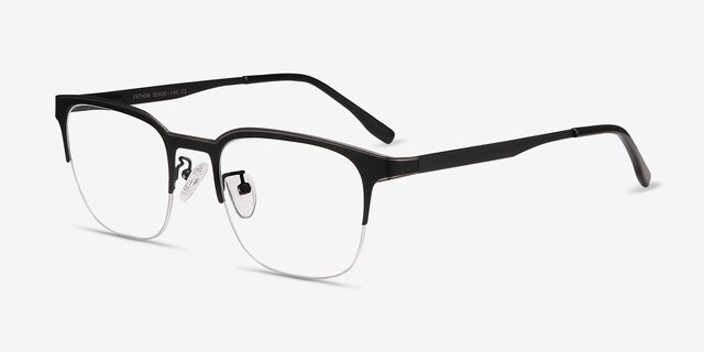 Fathom Gunmetal Black MetalEyeglass Frames from EyeBuyDirect, Angle View