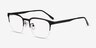 Fathom Gunmetal Black MetalEyeglass Frames from EyeBuyDirect, Angle View
