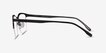 Fathom Gunmetal Black MetalEyeglass Frames from EyeBuyDirect, Side View