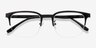 Fathom Gunmetal Black MetalEyeglass Frames from EyeBuyDirect, Closed View