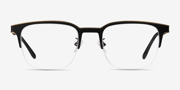 Fathom Square Bronze Black Semi Rimless Eyeglasses | Eyebuydirect
