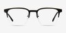 Fathom Bronze Black MétalMontures de lunettes de vue d'EyeBuyDirect, Vue de Face