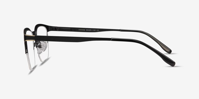 Fathom Bronze Black MétalMontures de lunettes de vue d'EyeBuyDirect, Vue de Côté