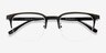 Fathom Bronze Black MétalMontures de lunettes de vue d'EyeBuyDirect, Vue Rapprochée