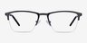 Osmosis Noir MétalMontures de lunettes de vue d'EyeBuyDirect, Vue de Face
