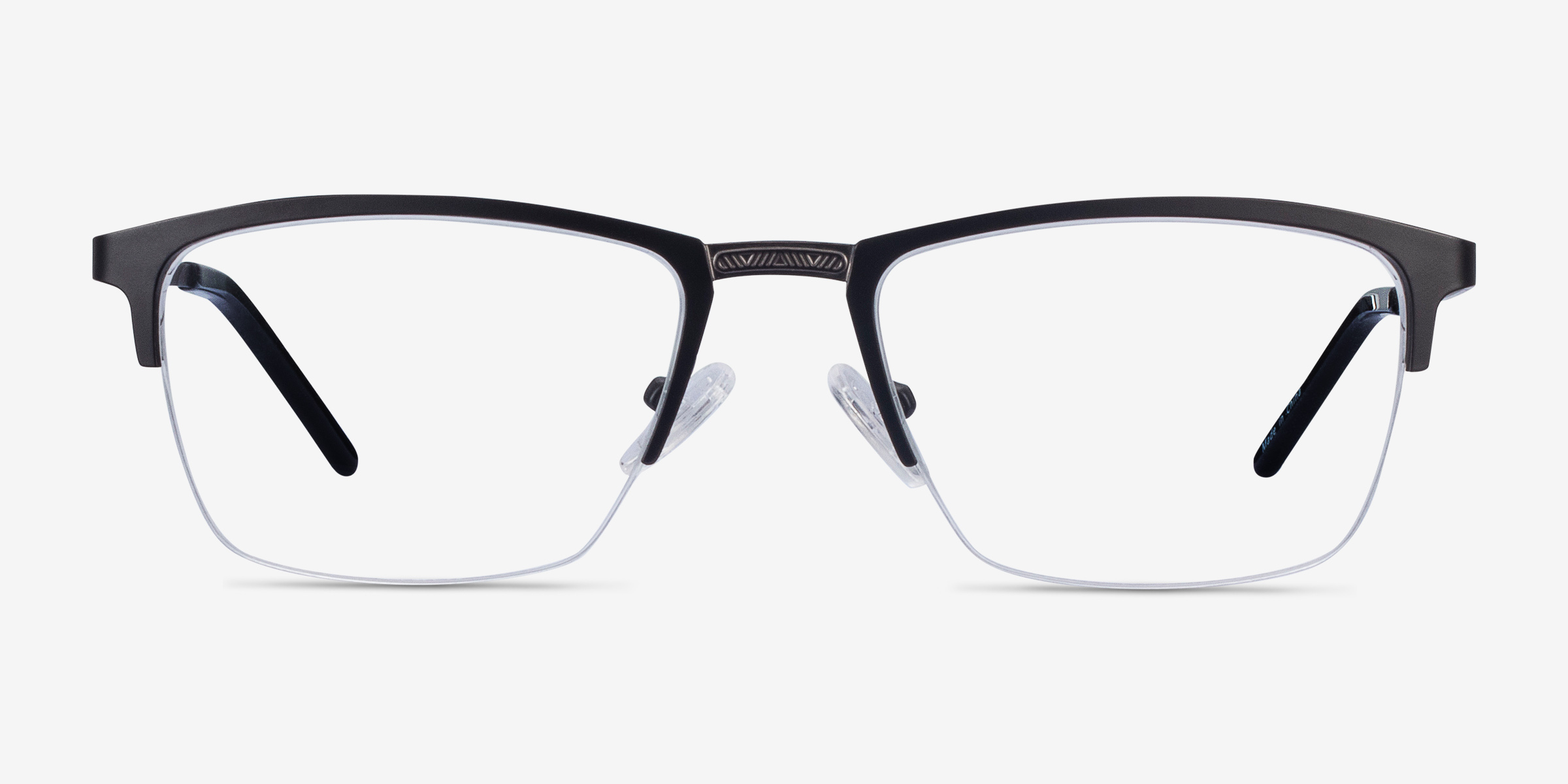 Osmosis Rectangle Black Semi Rimless Eyeglasses | Eyebuydirect