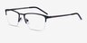 Osmosis Noir MétalMontures de lunettes de vue d'EyeBuyDirect, Vue d'Angle