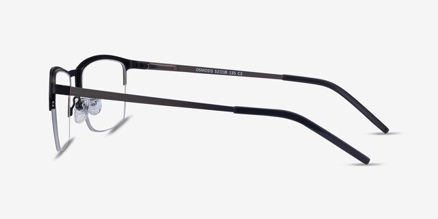 Osmosis Noir MétalMontures de lunettes de vue d'EyeBuyDirect, Vue de Côté