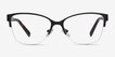 Feline Black Acetate, MetalEyeglass Frames from EyeBuyDirect, Front View