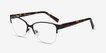 Feline Black Acetate, MetalEyeglass Frames from EyeBuyDirect, Angle View