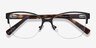 Feline Black Acetate-metalEyeglass Frames from EyeBuyDirect, Closed View