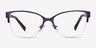 Feline Purple Acetate-metalEyeglass Frames from EyeBuyDirect, Front View