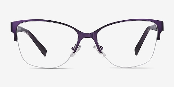 Feline Violet Acetate-metal Montures de lunettes de vue